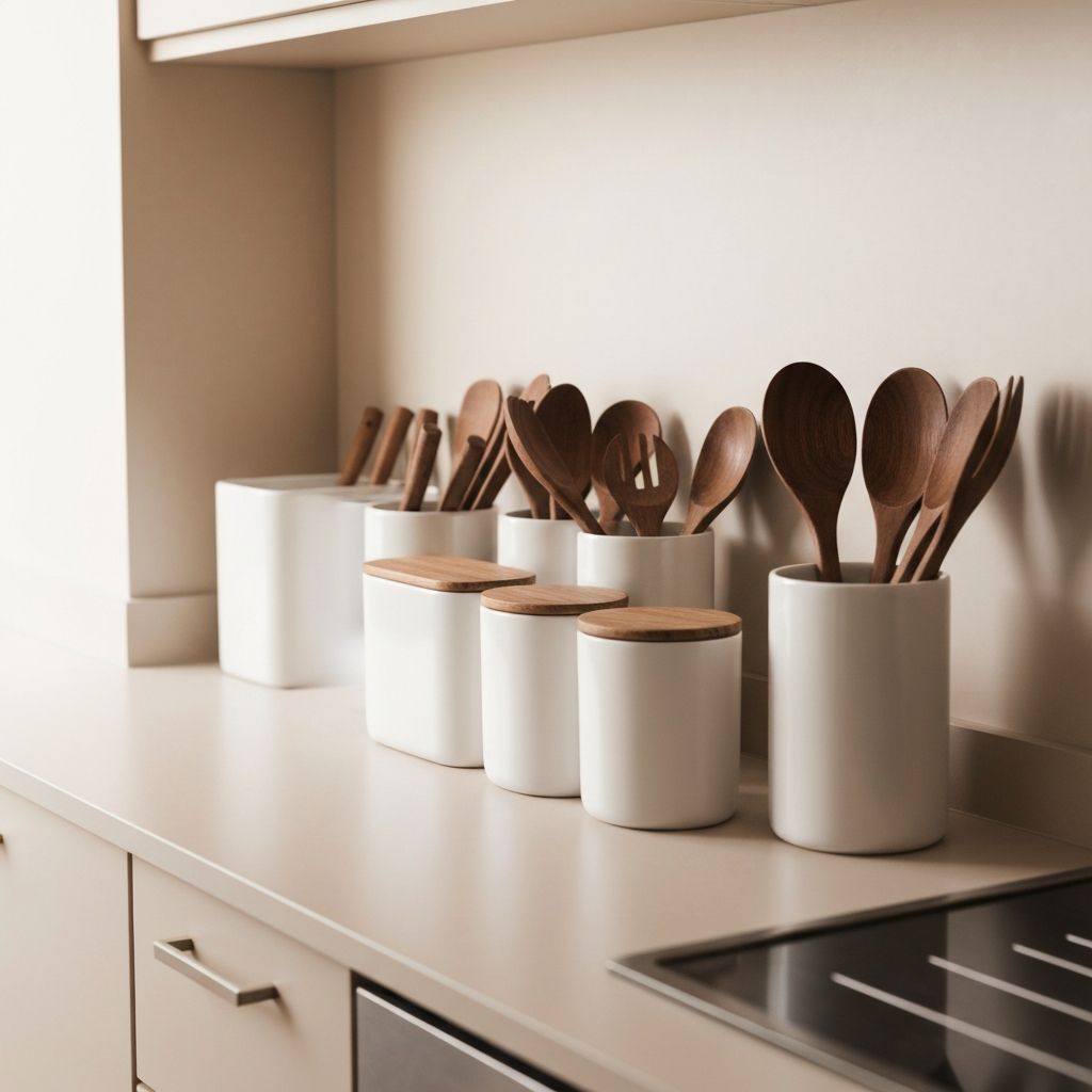 Aufgeräumte Küchenoberfläche